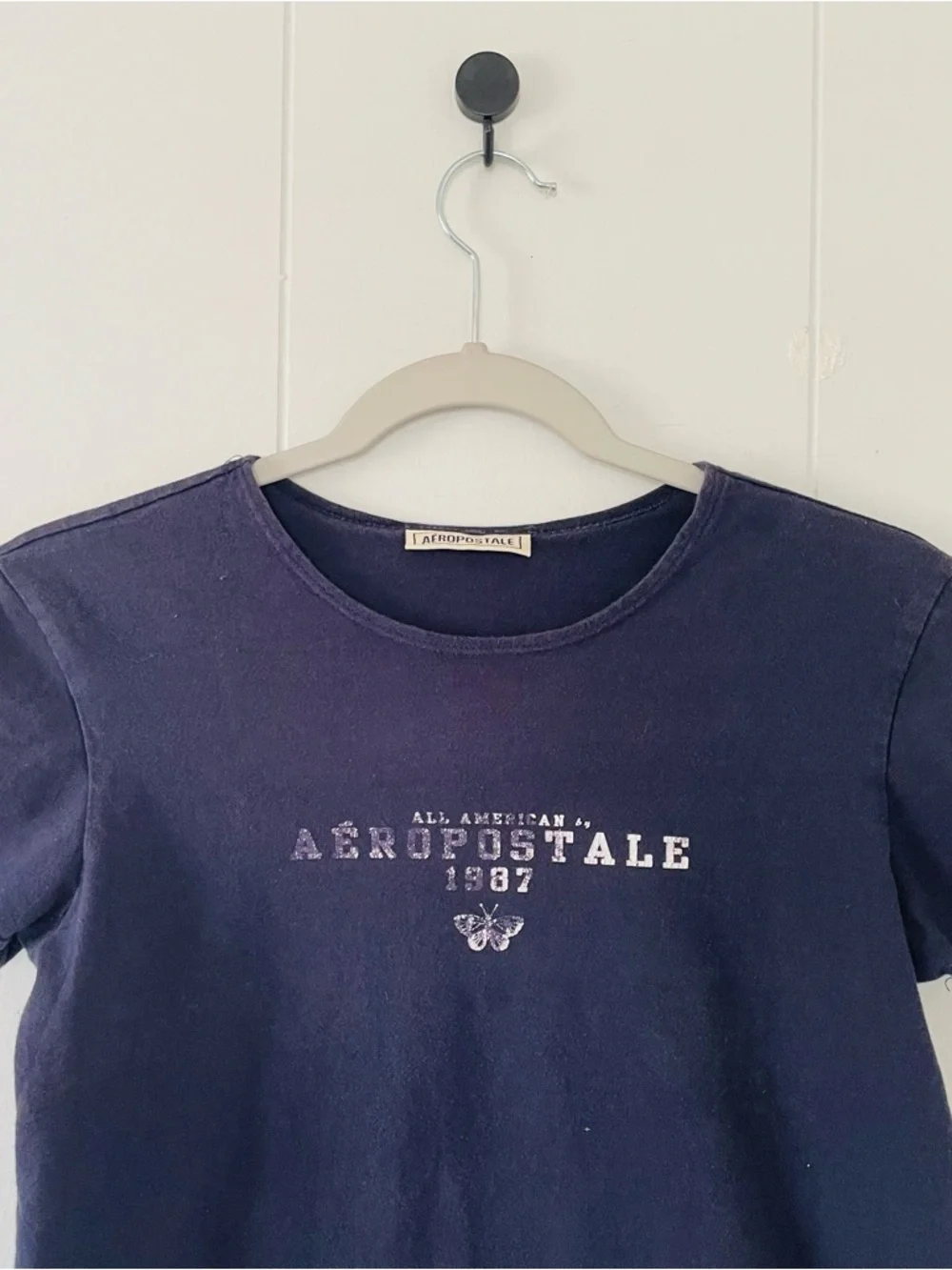 Aeropostale Navy Short Sleeve Logo Tee for Kids